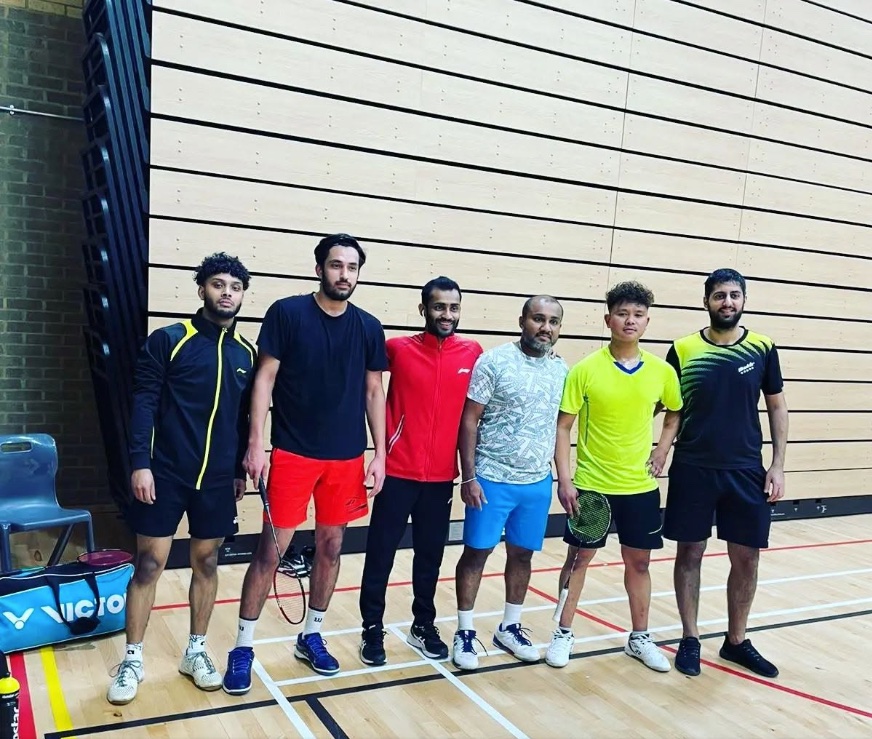 A Supersonic league team lined up on court before a match